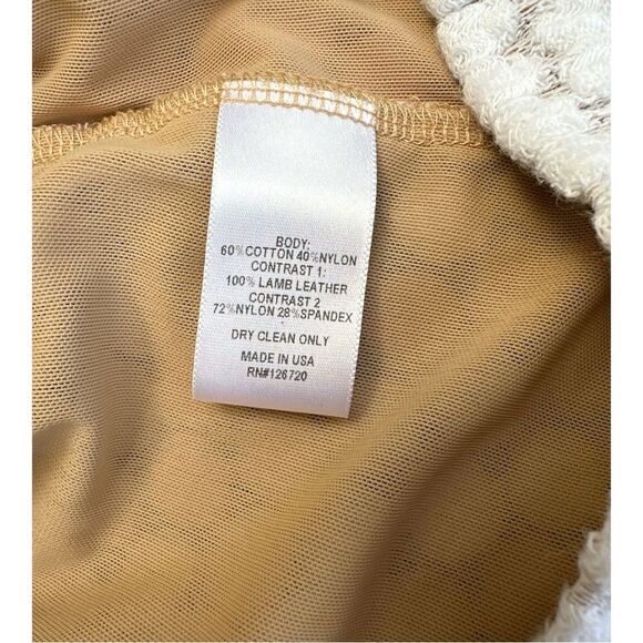 David Lerner Lamb Leather Trimmed Fully Lined Shorts With Pockets Size Medium - Picture 7 of 7